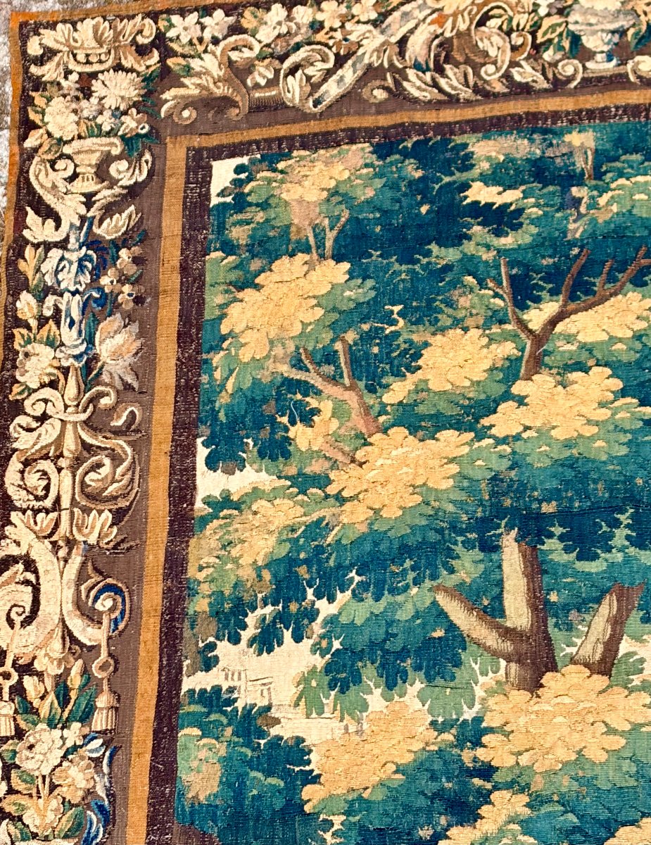 18th-century Aubusson Tapestry Featuring A Verdant Scene At The Mill-photo-8