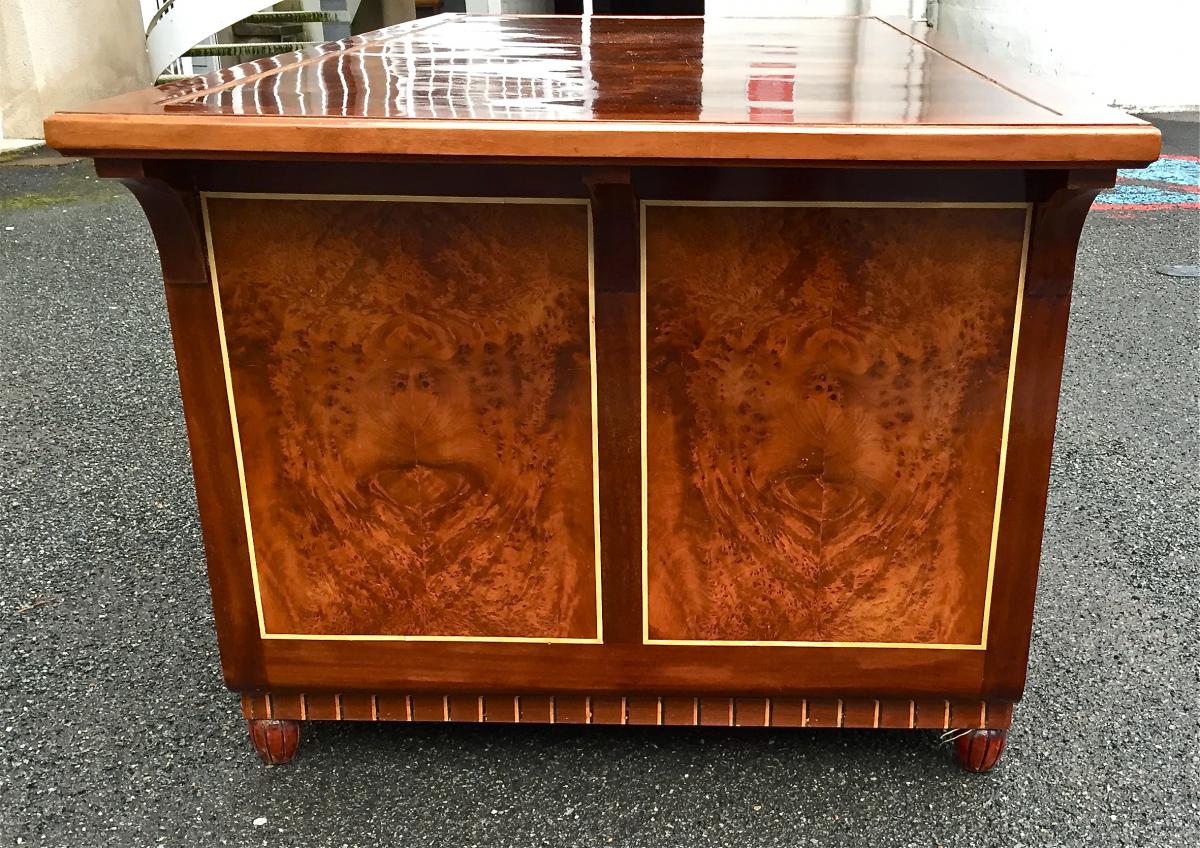 Office Box In Mahogany And Its Art Deco Chair-photo-1