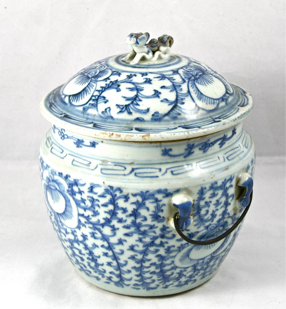 Pot Couvert XIXème En Porcelaine De Chine -photo-2