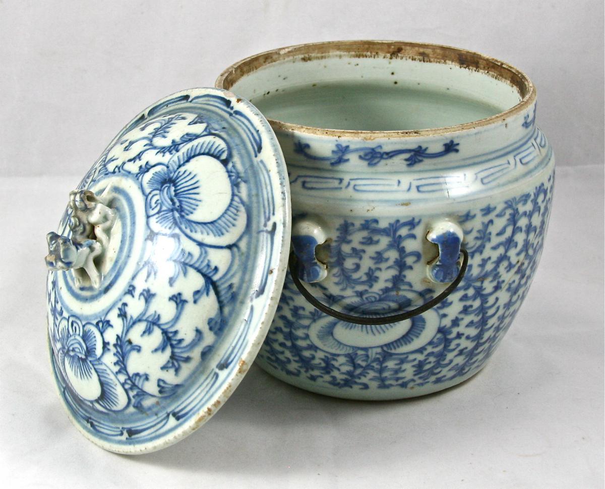 Pot Couvert XIXème En Porcelaine De Chine -photo-4