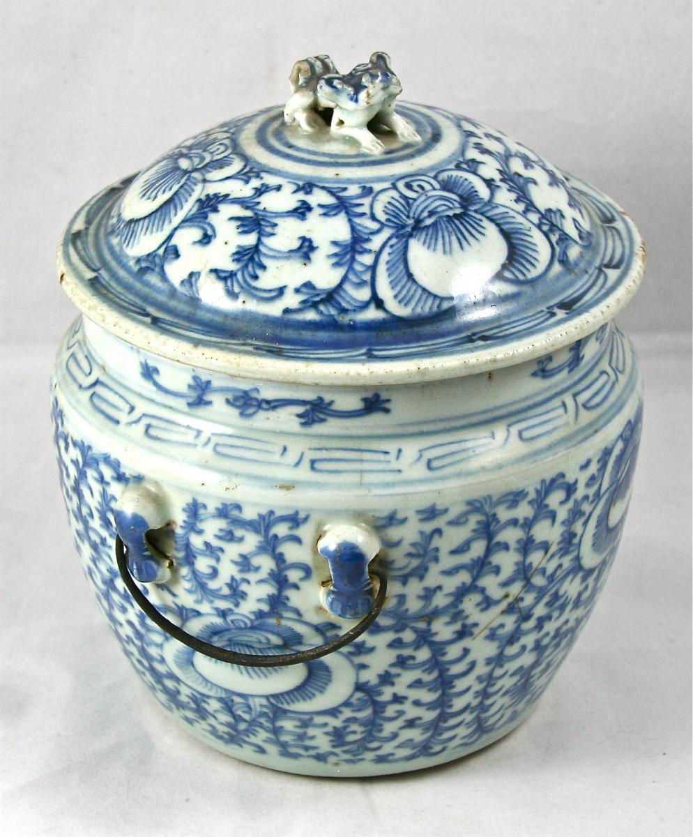 Pot Couvert XIXème En Porcelaine De Chine -photo-6