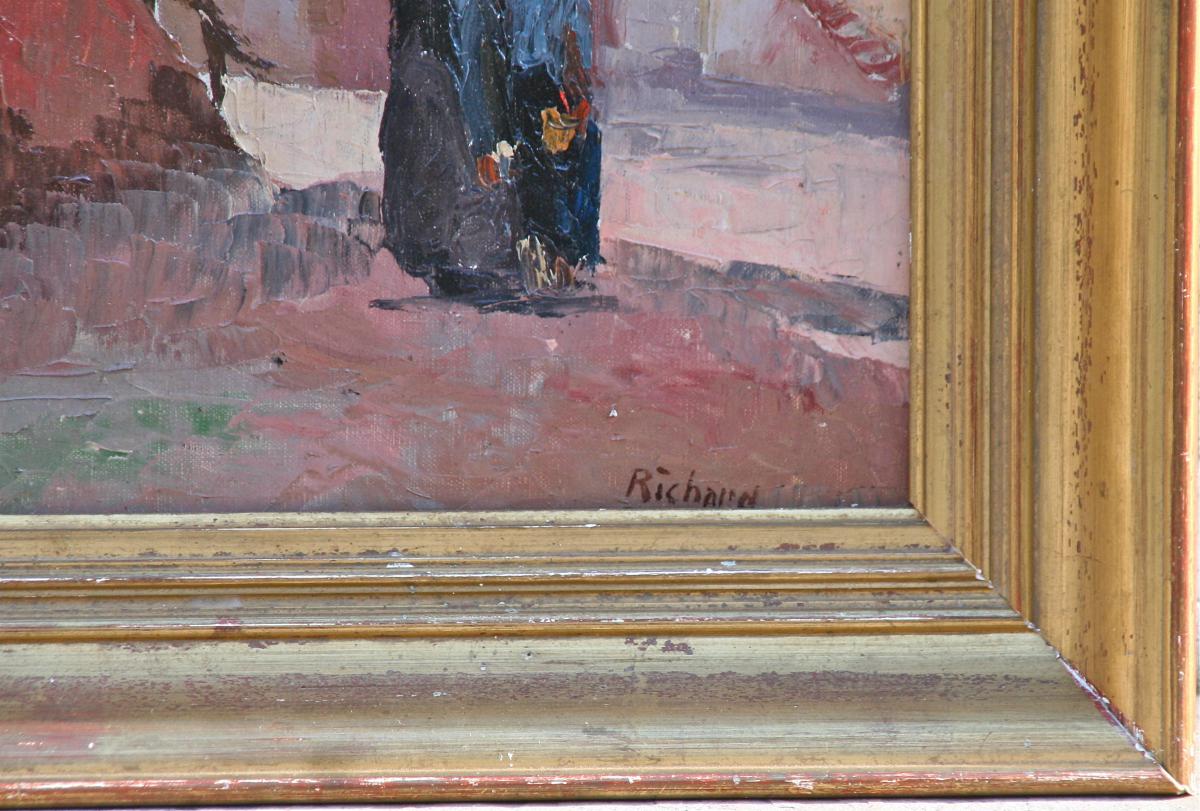 Oil On Canvas "corsican Village" By Richard-photo-4