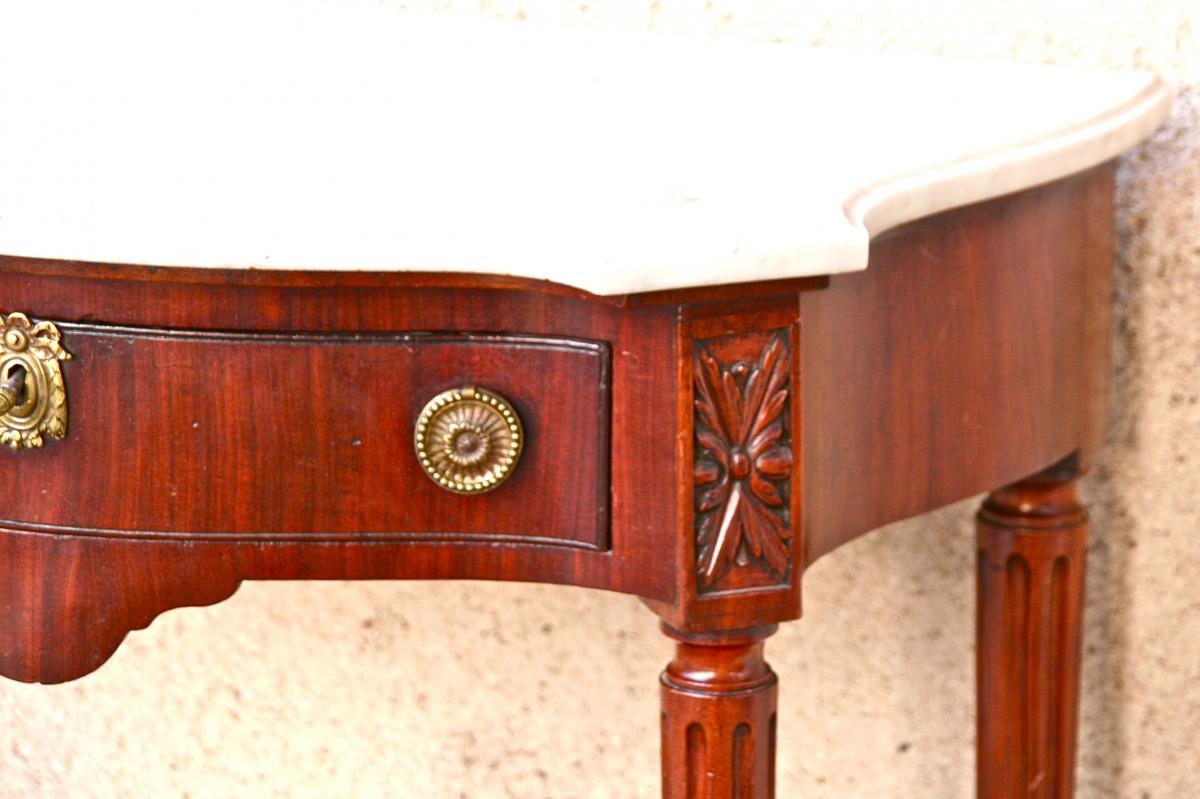 Curved Console Louis XVI Mahogany