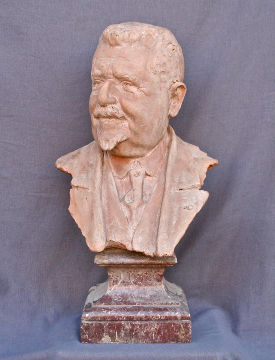Sculpture d'Un Buste En Terre Cuite De Henri-louis Richon-photo-5