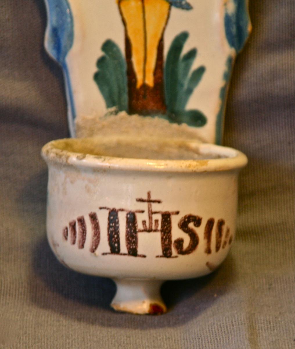 In Faience Stoup Eighteenth Nivernais-photo-4