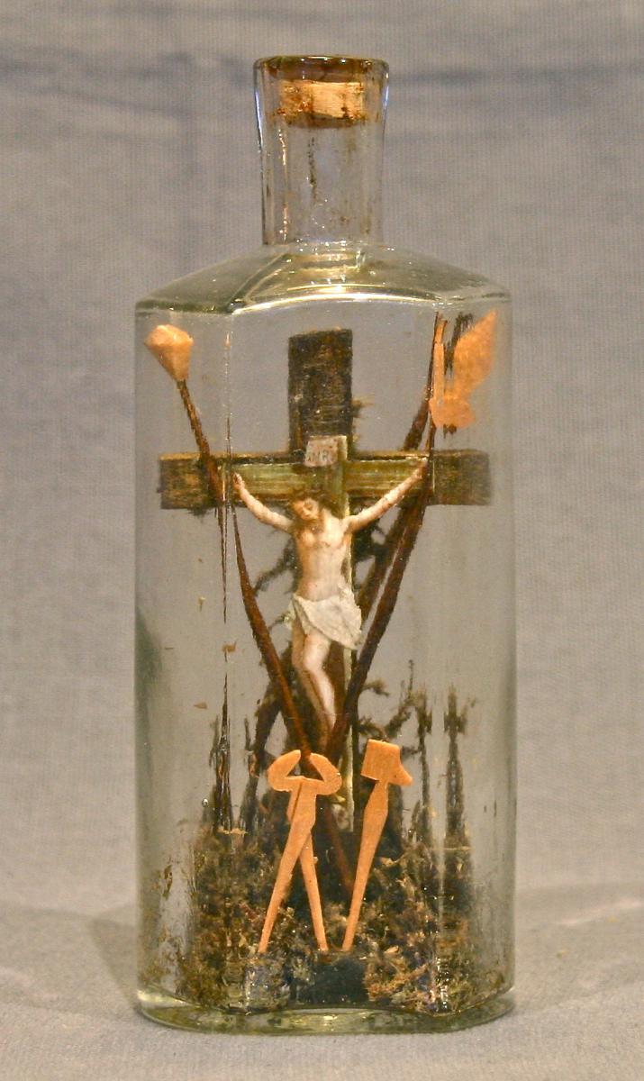 Christ de la Passion en bouteille XIXème-photo-1