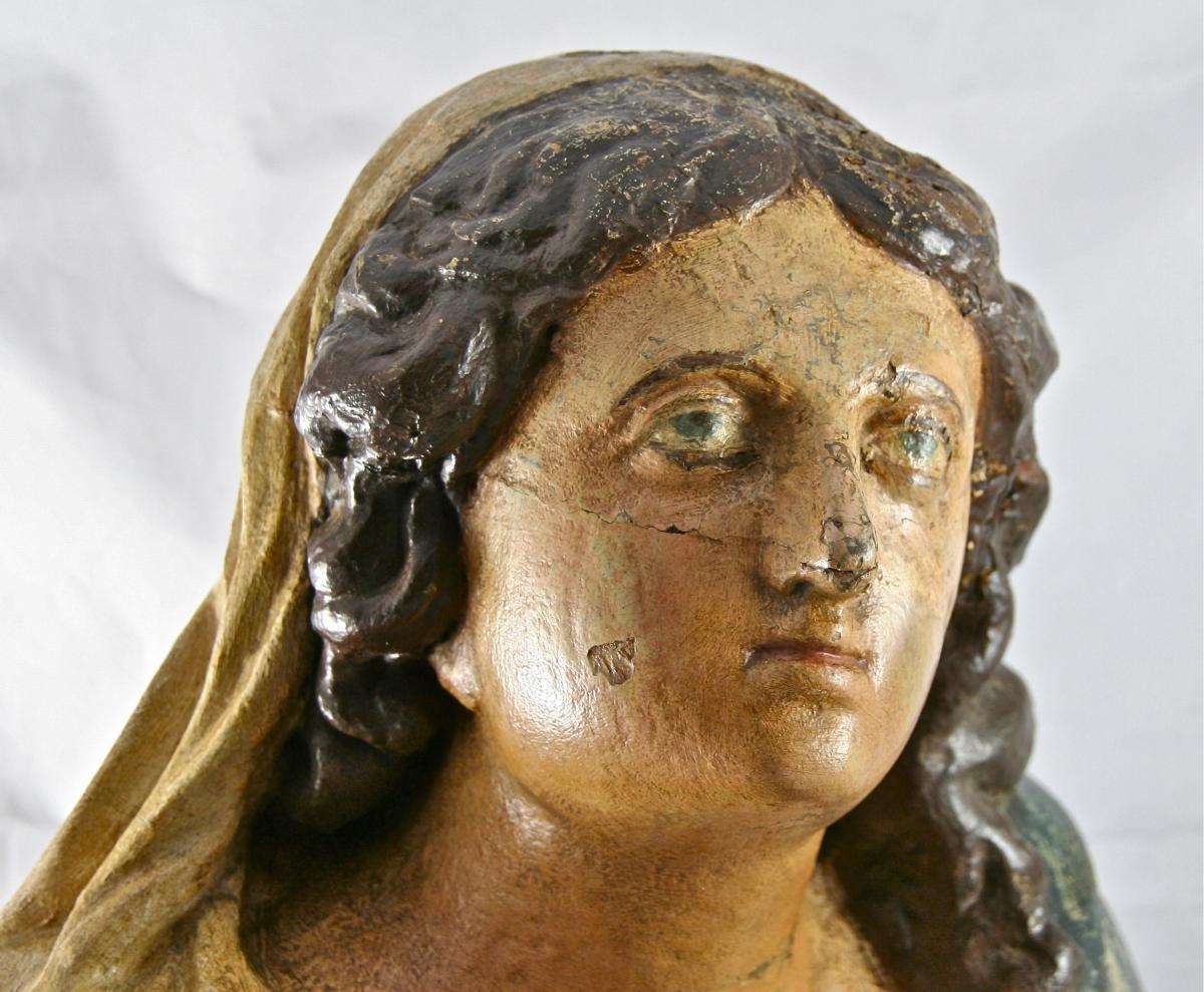 Virgin XVIII Wooden Polychrome-photo-1