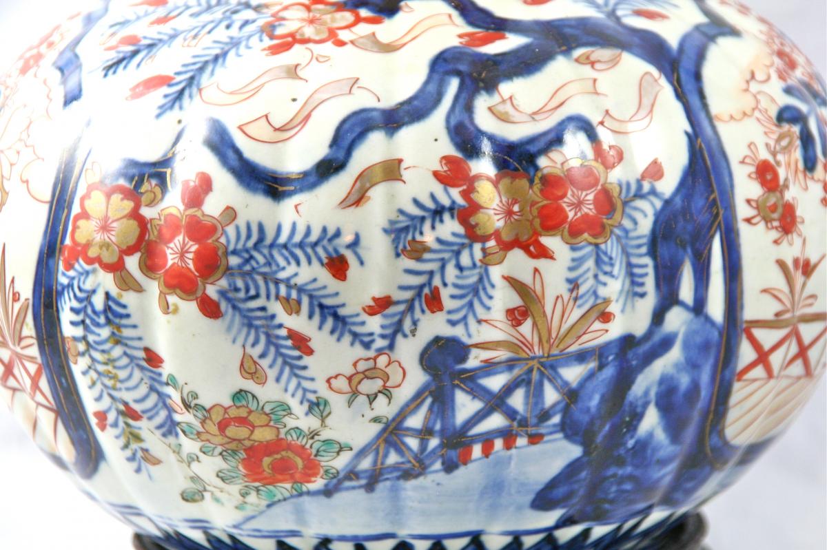 Grand Vase XIXème En Porcelaine Imari  -photo-3