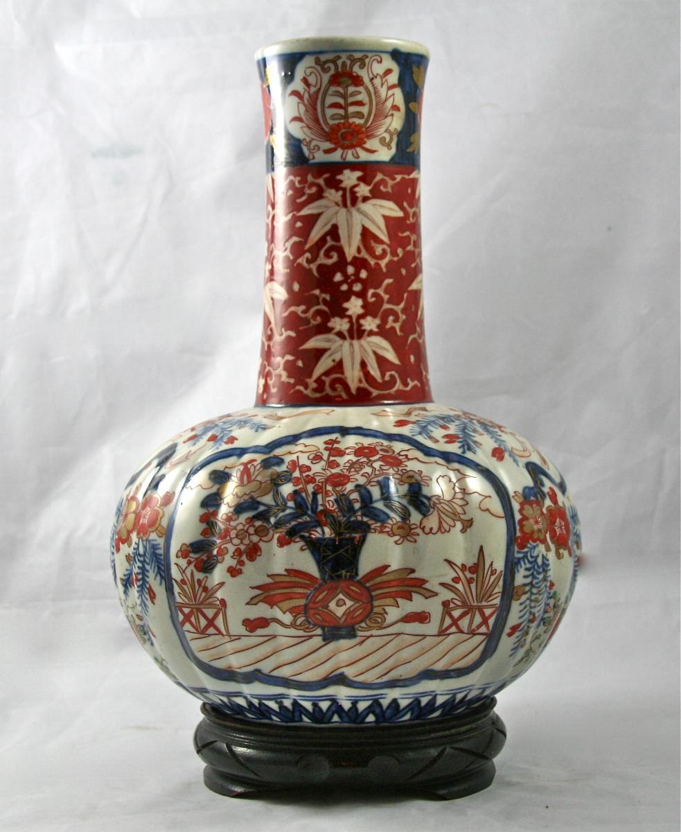 Grand Vase XIXème En Porcelaine Imari  -photo-3