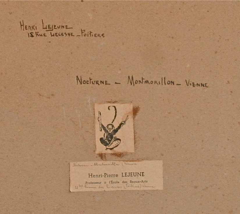 Twentieth "nocturnal Painting In Montmorillon" By H. Lejeune-photo-5