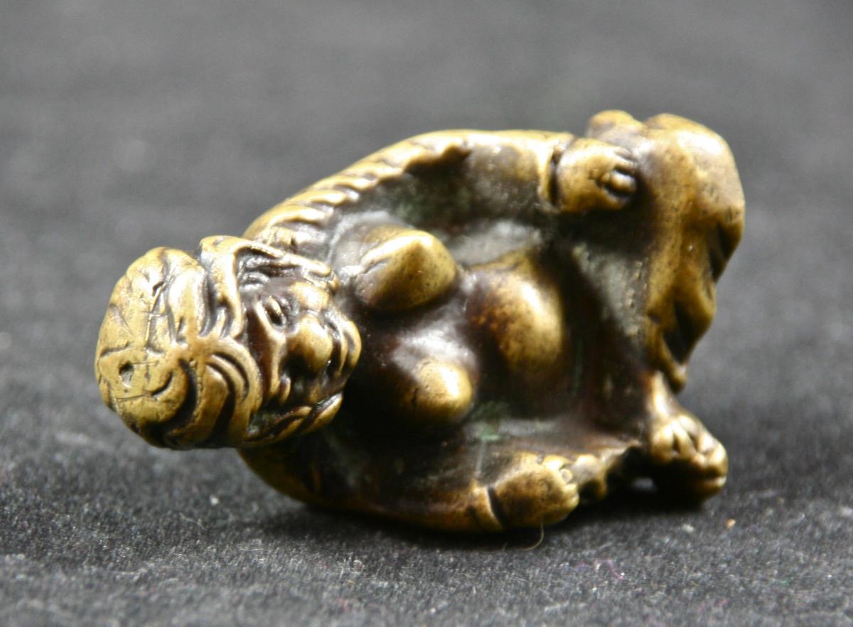 Erotic Amulet Extreme Orient XIXth Bronze-photo-3