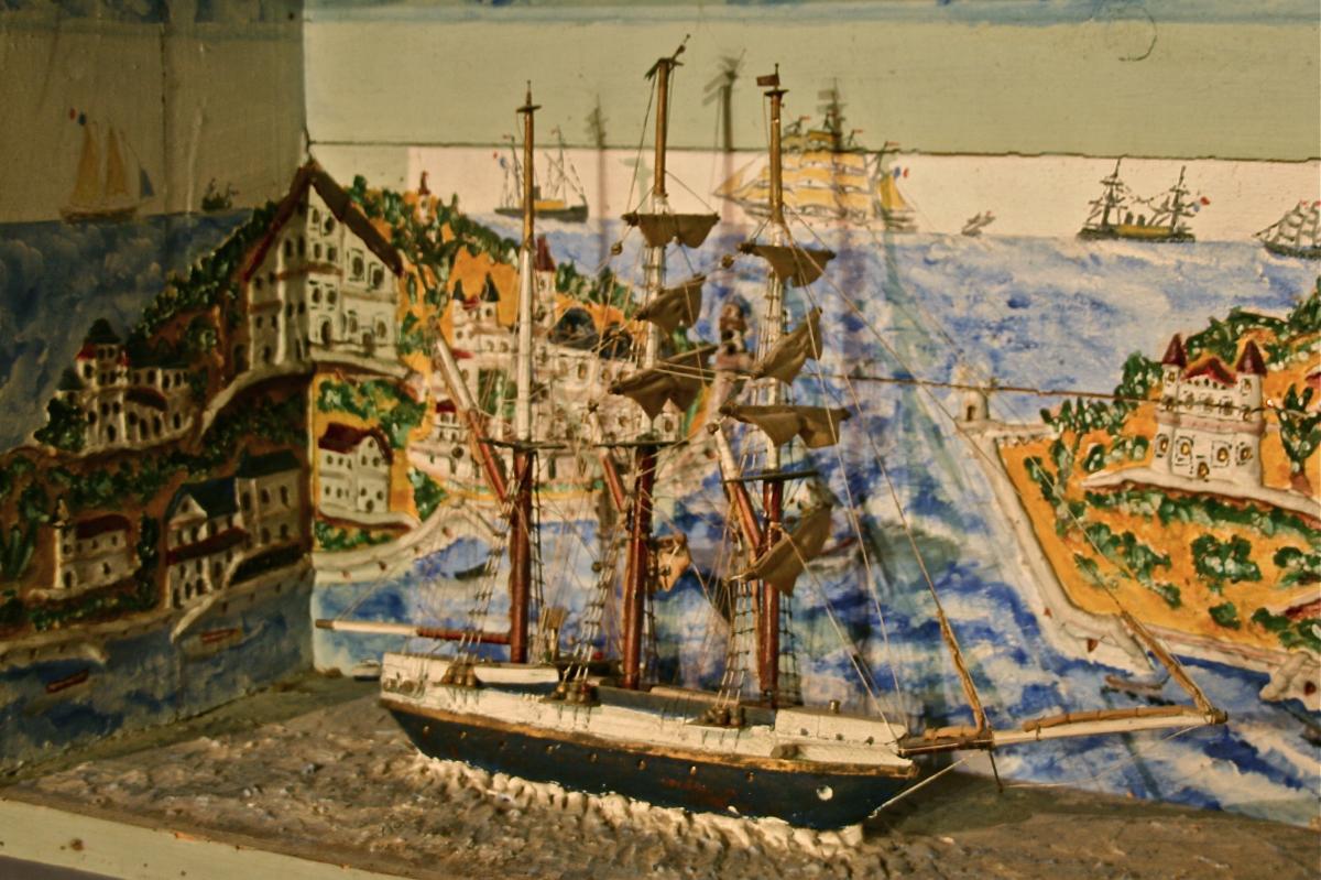 Diorama De Bateau Populaire d'époque XIXème -photo-4