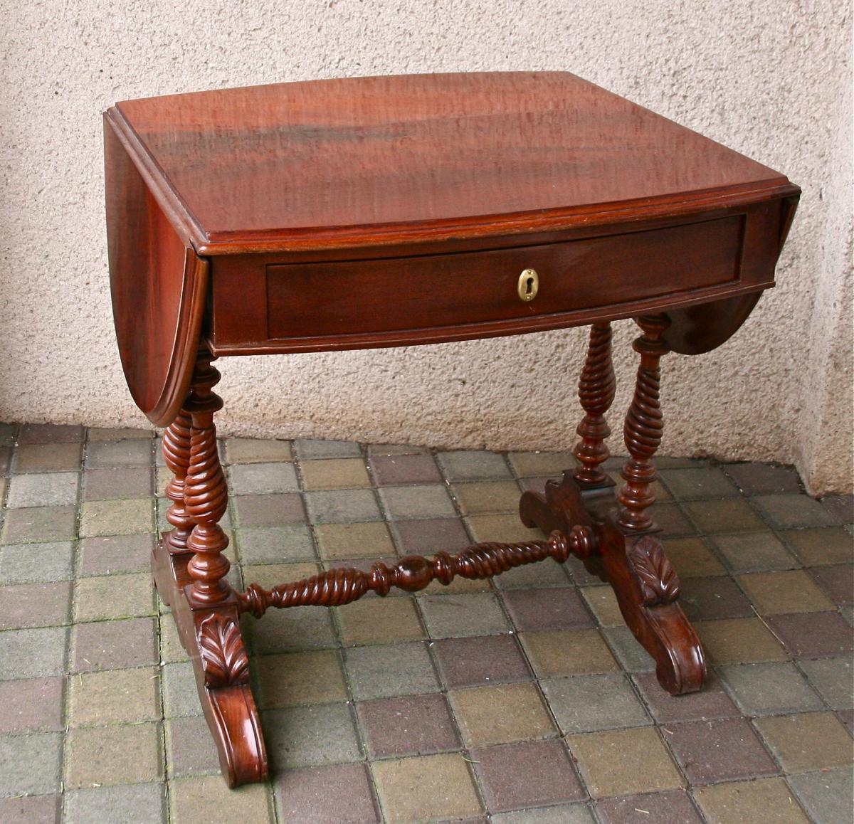 Mahogany Shutter Table, English Nineteenth-photo-2