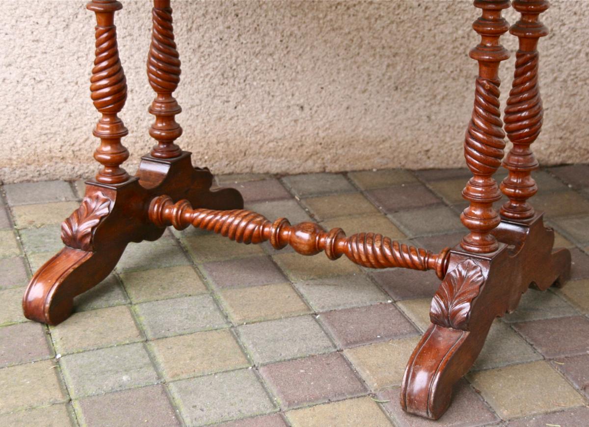 Mahogany Shutter Table, English Nineteenth-photo-3
