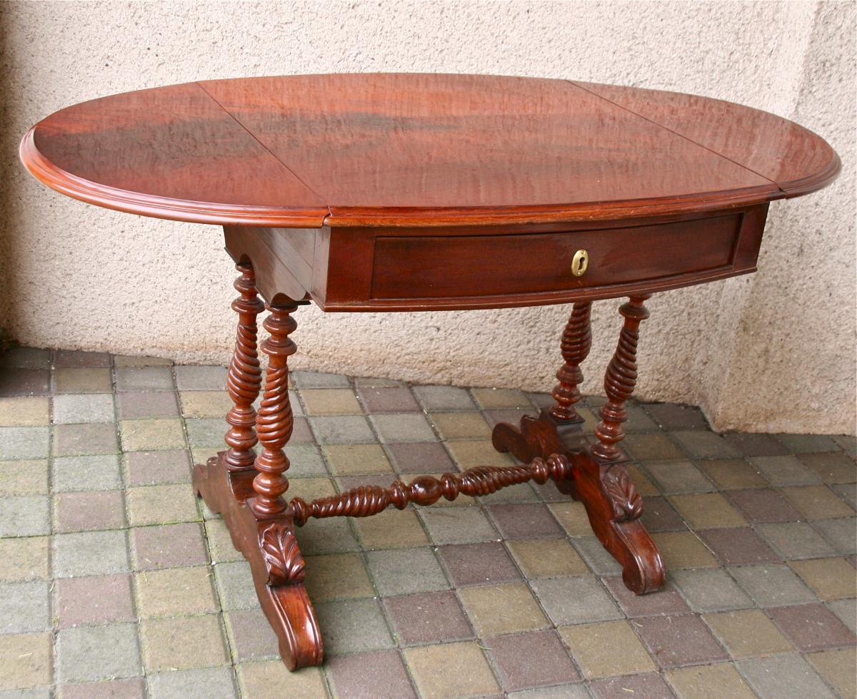 Mahogany Shutter Table, English Nineteenth-photo-4