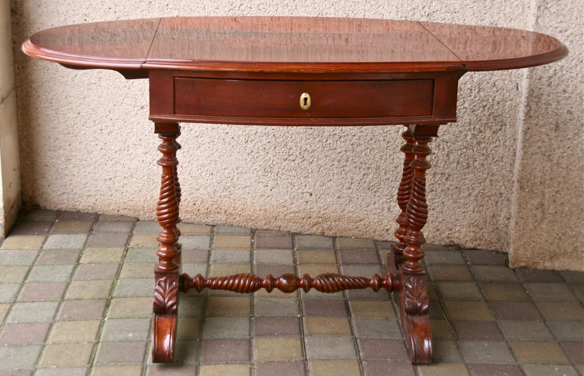 Mahogany Shutter Table, English Nineteenth-photo-4