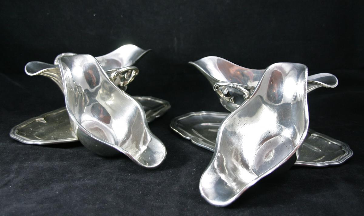 Paire De Saucières XIXème En Argent Massif-photo-2