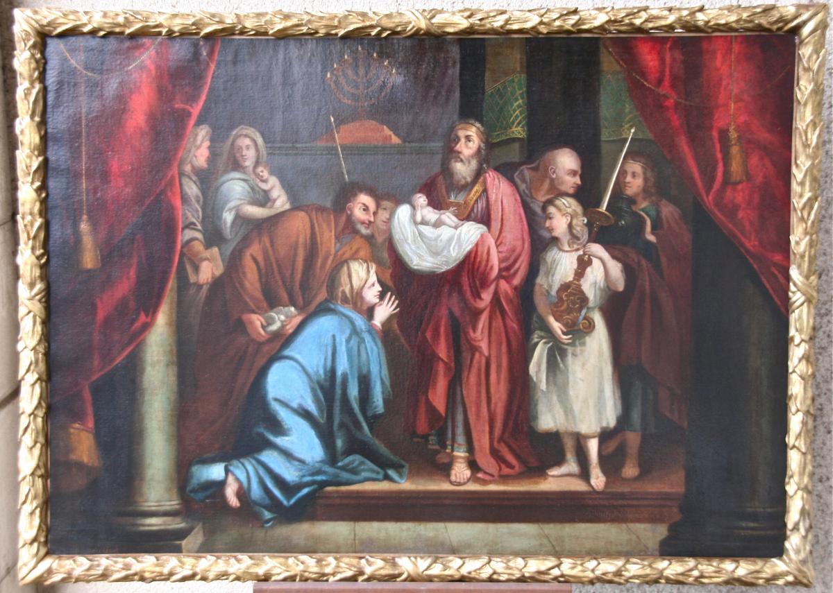 Painting XVIII "presentation Of Jesus To The Temple" By Claude Arnulphi-photo-2