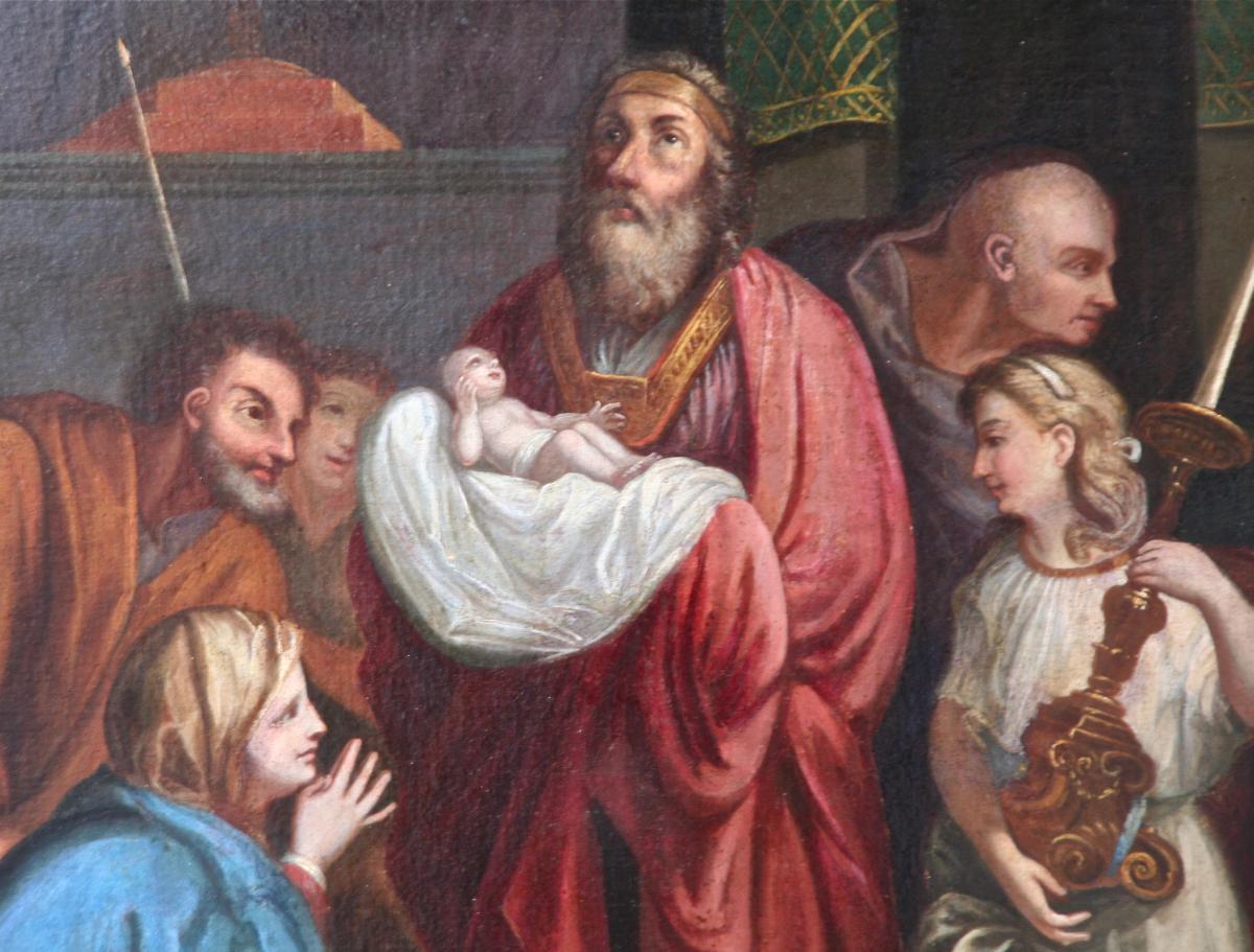 Painting XVIII "presentation Of Jesus To The Temple" By Claude Arnulphi-photo-3