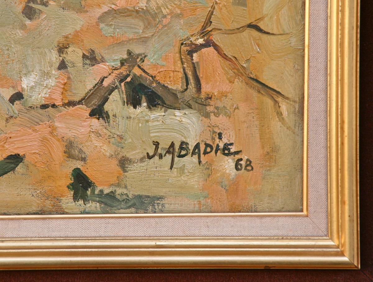 Peinture XXème "la Loire En Automne" De Jean Abadie-photo-4