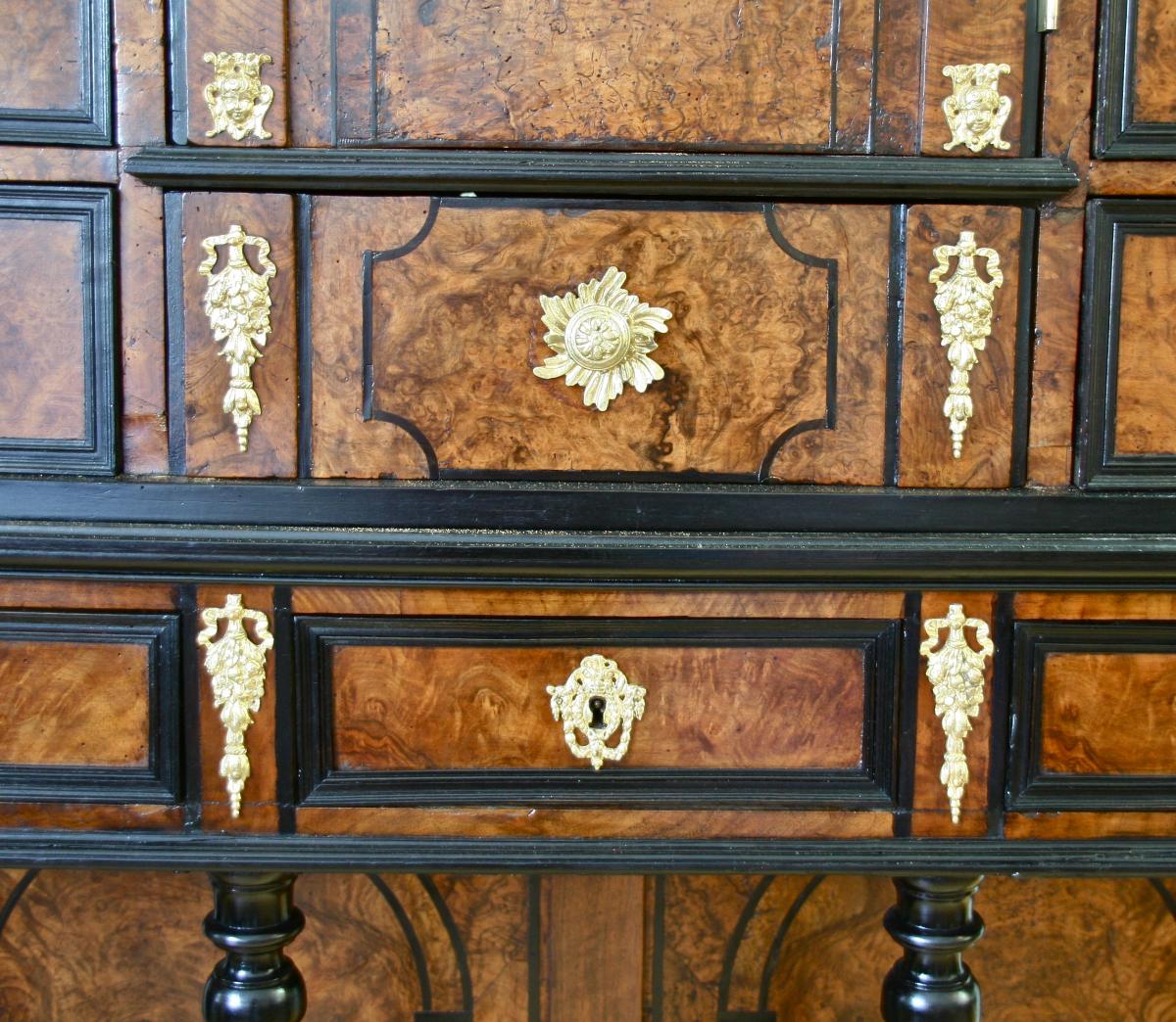 Cabinet XVIIIème En Placage d'époque Louis XIV-photo-2