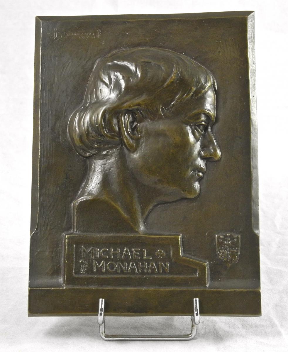 Bronze Plate Sculpture By Monahan By Minazzoli