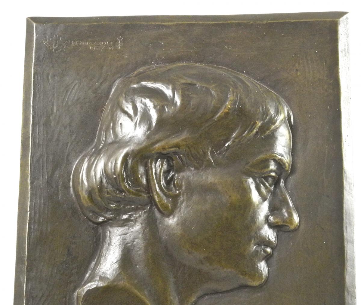 Bronze Plate Sculpture By Monahan By Minazzoli-photo-4