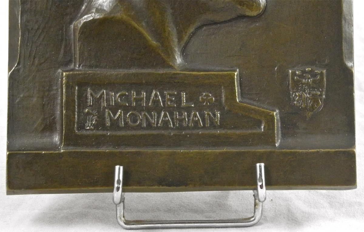 Bronze Plate Sculpture By Monahan By Minazzoli-photo-2
