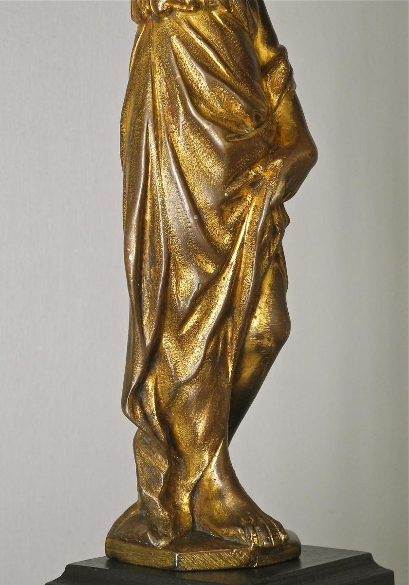 Femme Antique En Bronze Fin XVIème-photo-1