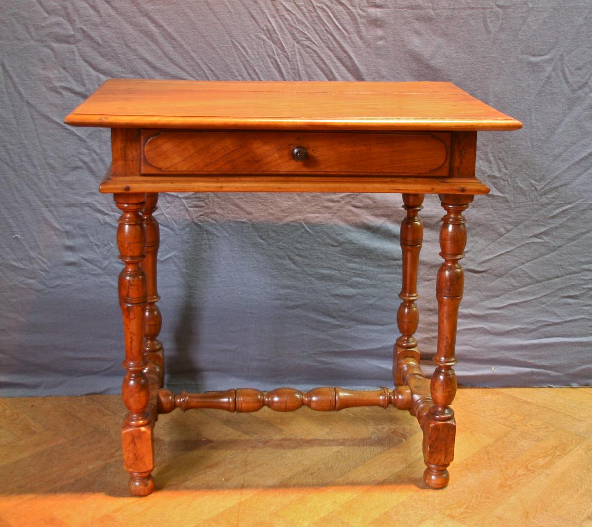 Table Bureau Louis XIV En Merisier-photo-2