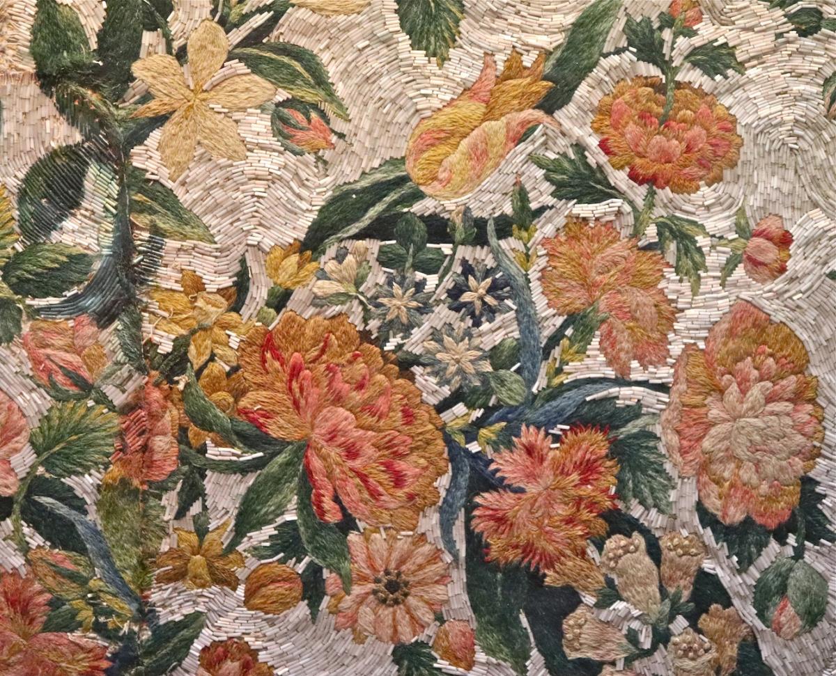 Antependium XVIIIème En Perles Et Broderie-photo-5