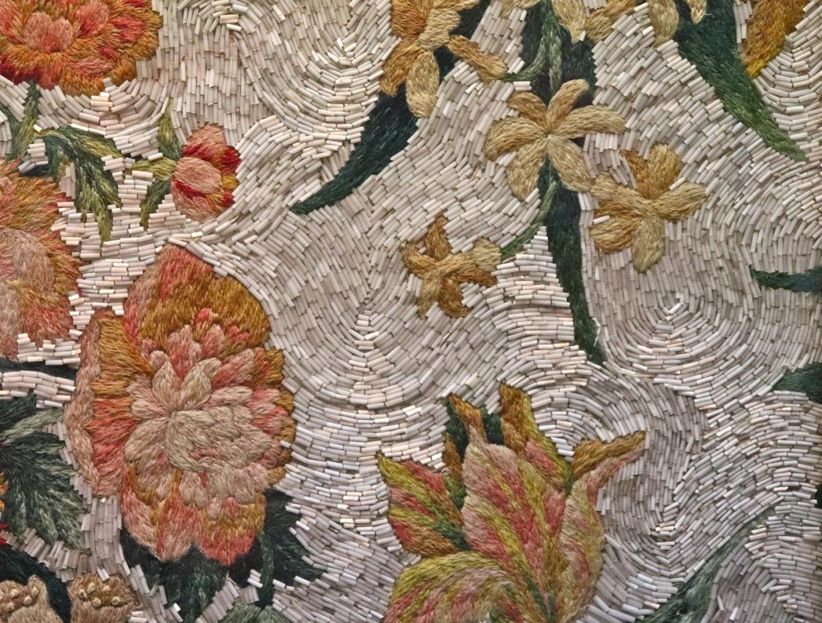 Antependium XVIIIème En Perles Et Broderie-photo-8