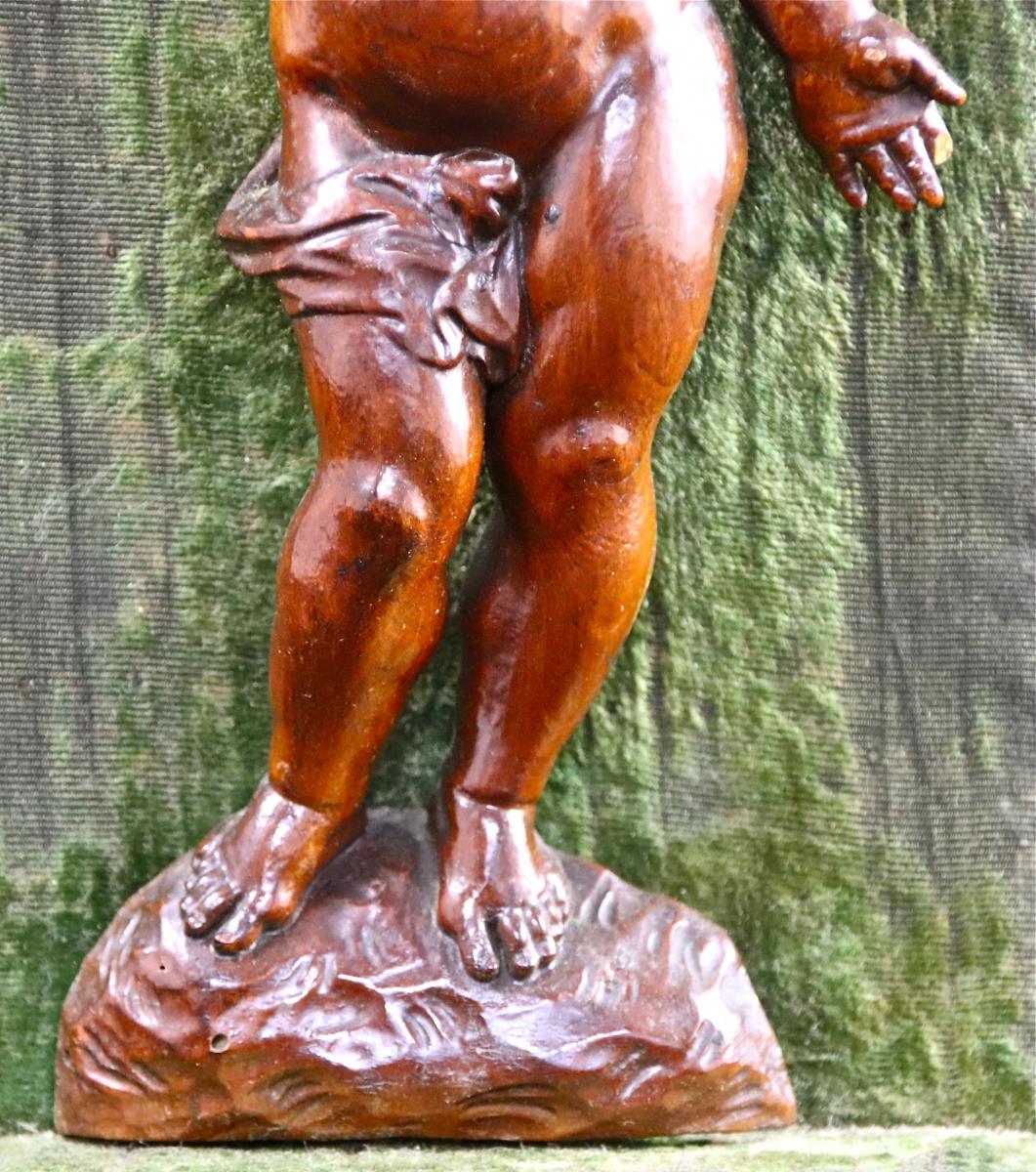 Putto XVIII&egrave;me En Bois Sculpt&eacute;-photo-2