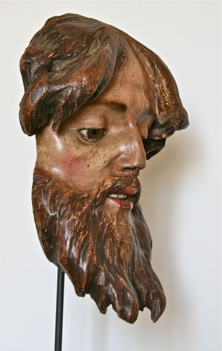 Christ Italien XVIIIème En Bois Polychrome-photo-6