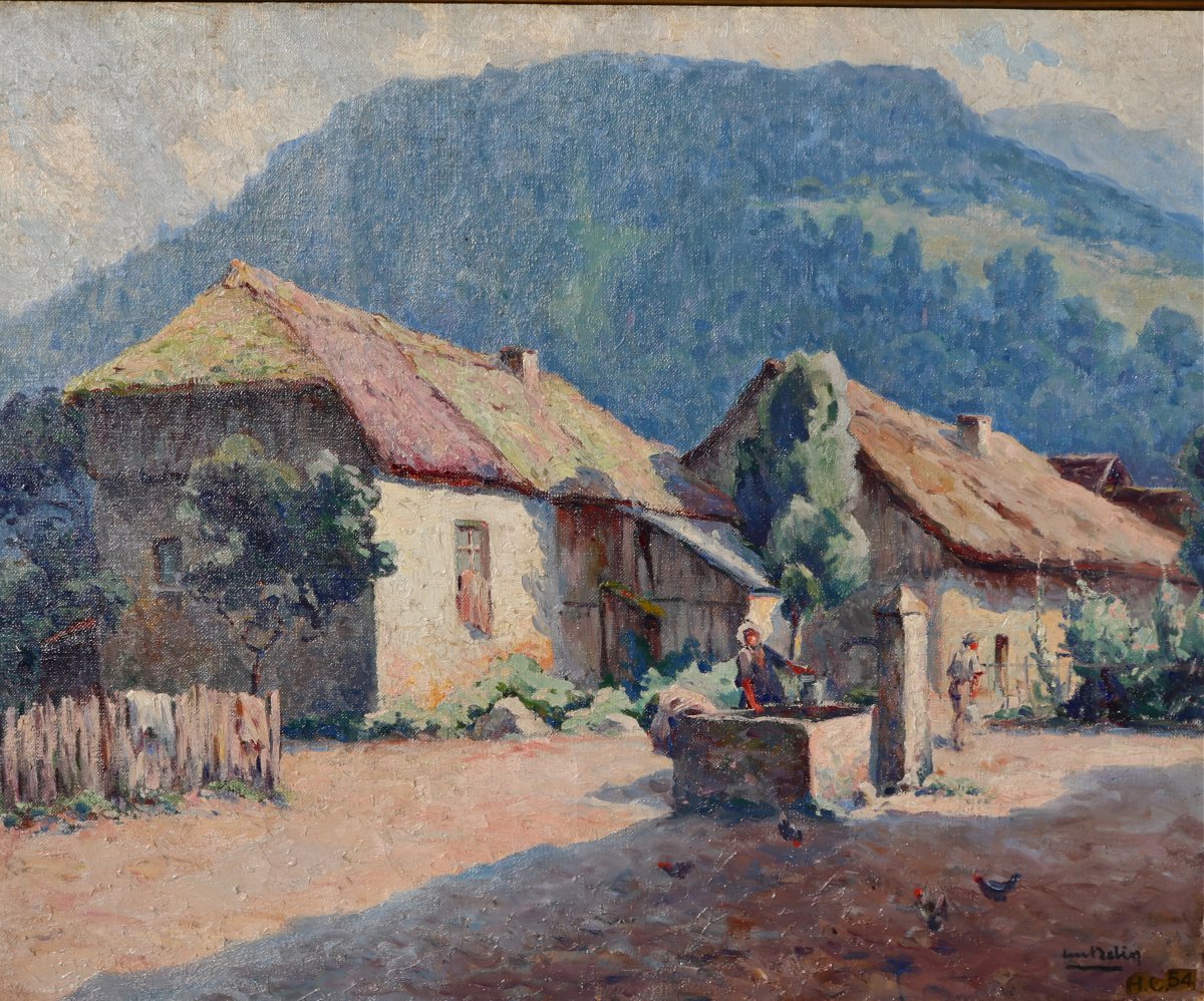 Peinture De Luc Belin Paysage Des Alpes -photo-2