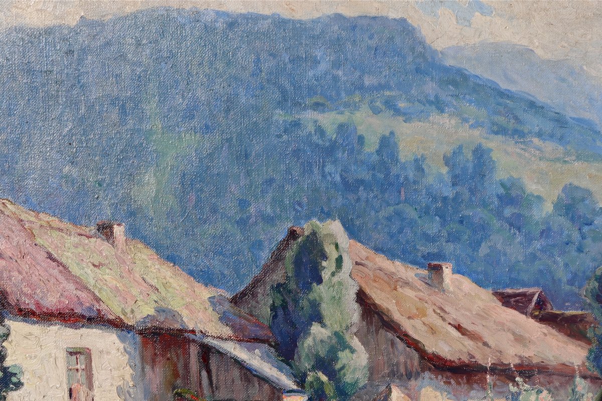 Peinture De Luc Belin Paysage Des Alpes -photo-3