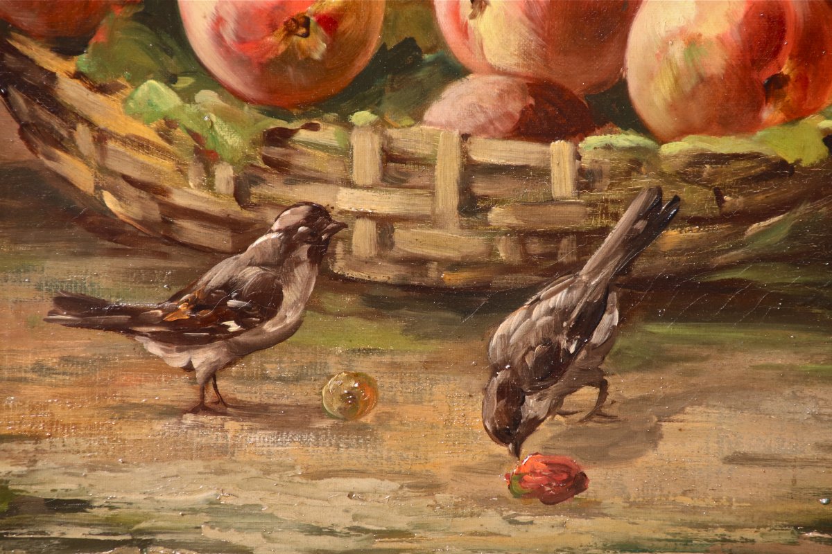 Peinture De Sureau, La Coupe De Fruits Aux Oiseaux-photo-4