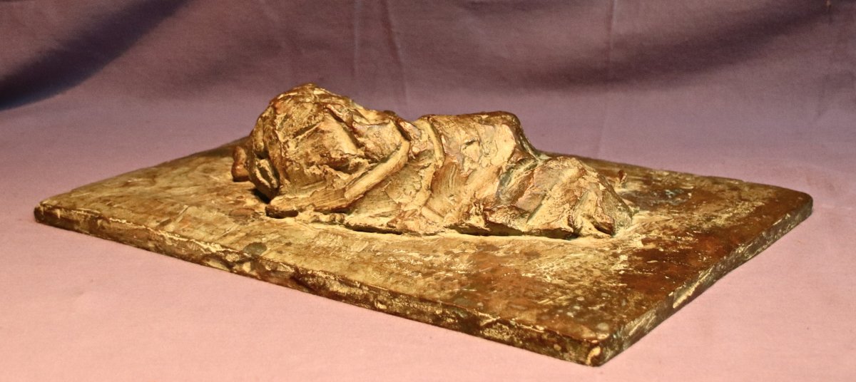 Bronze Début XXème De Numa Patlagean Le Mandiant-photo-1