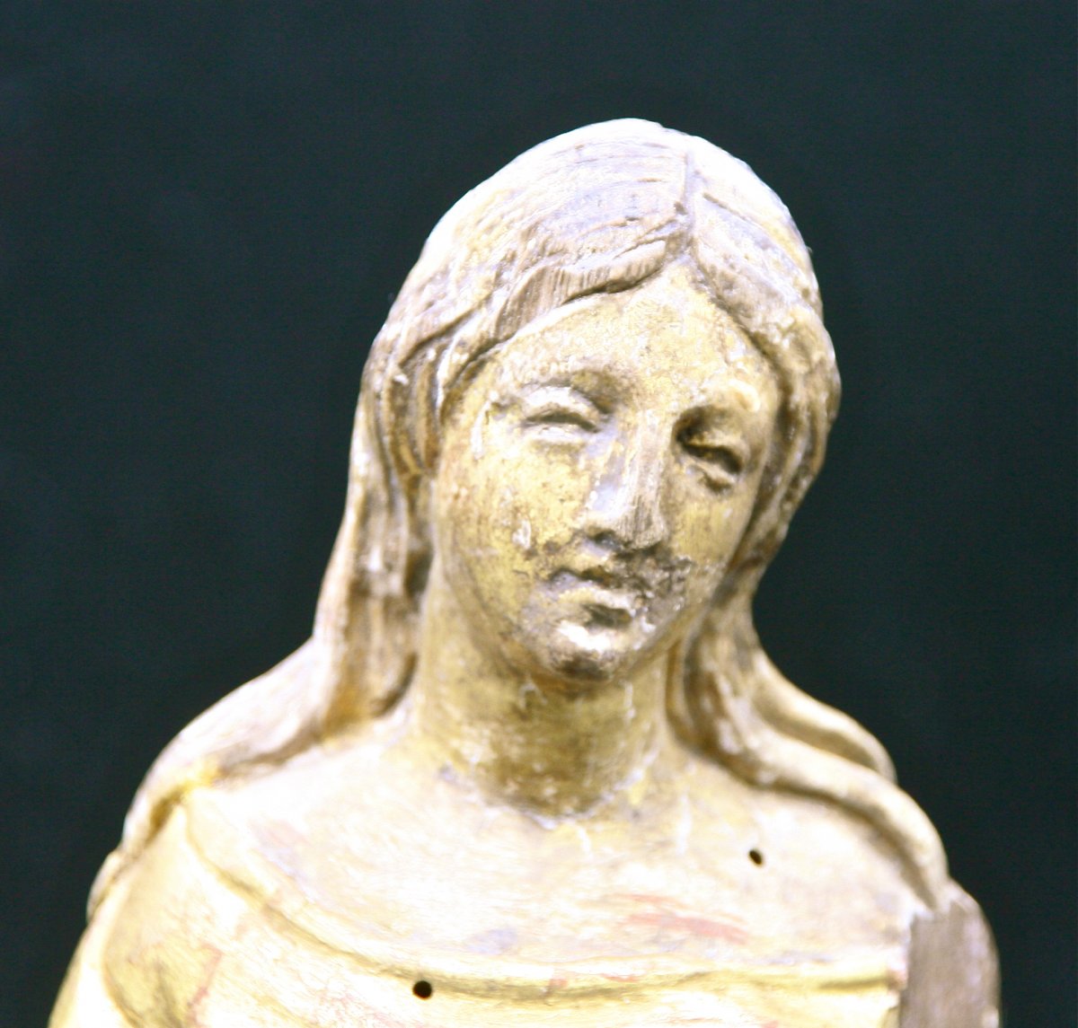 XVIIIth Century Saint Venice Sculpture In Golden Wood-photo-3