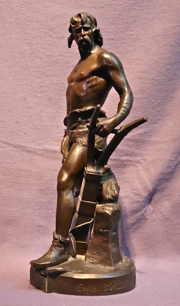 Bronze XIXème Ense Et Aratro d'Émile Boisseau -photo-4