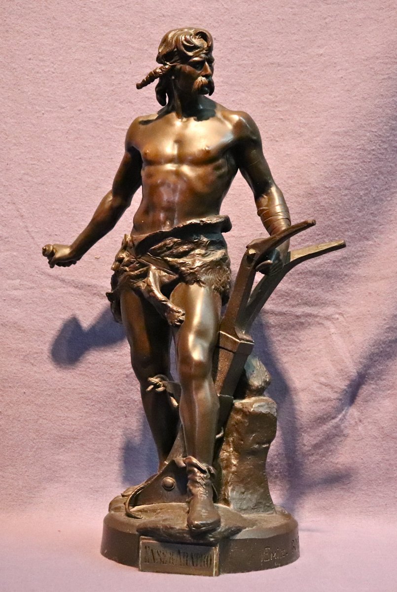 Bronze XIXth Ense And Aratro By Émile Boisseau