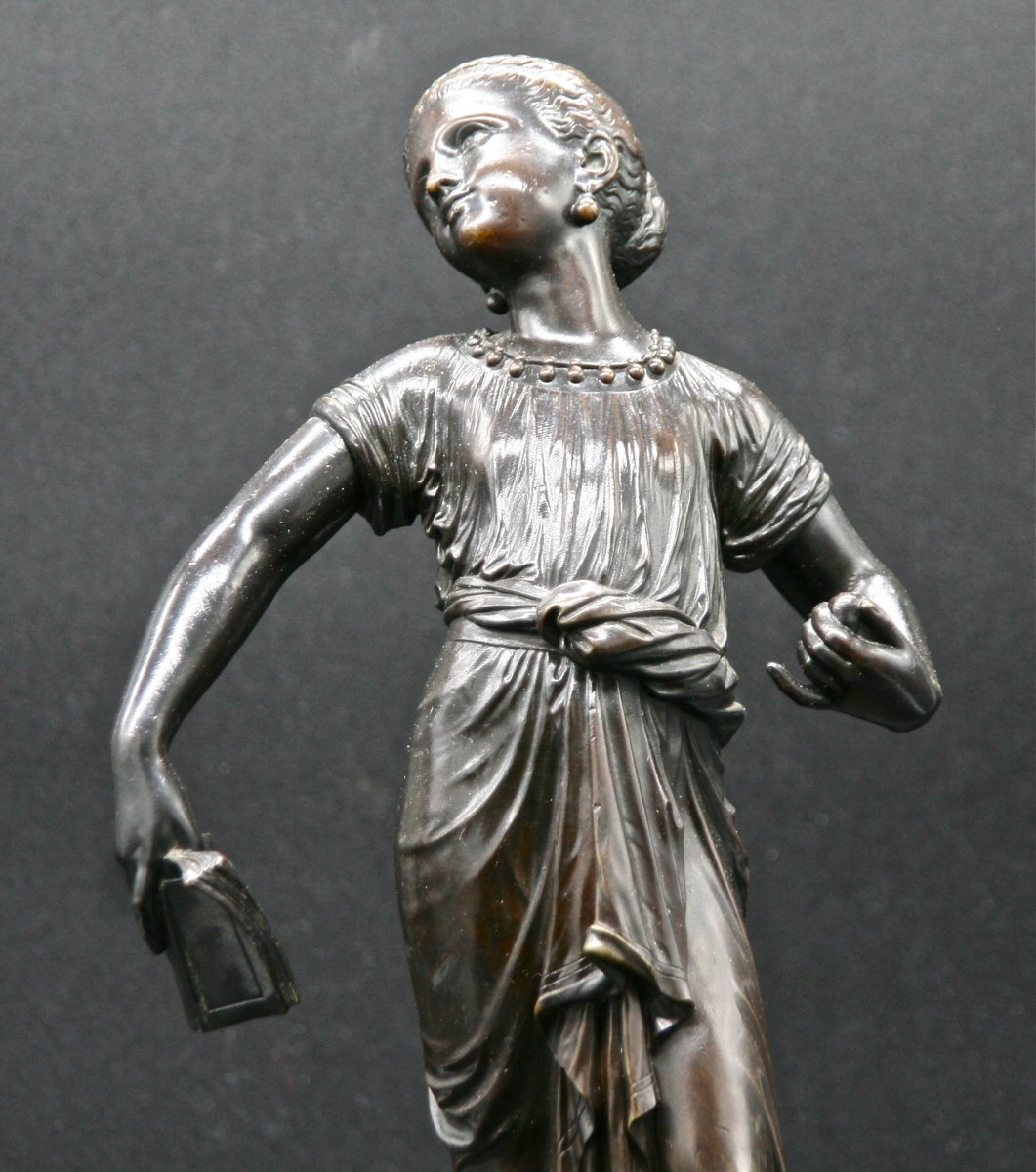 Bronze Femme à l'Antique d'époque XVIIIème-photo-3