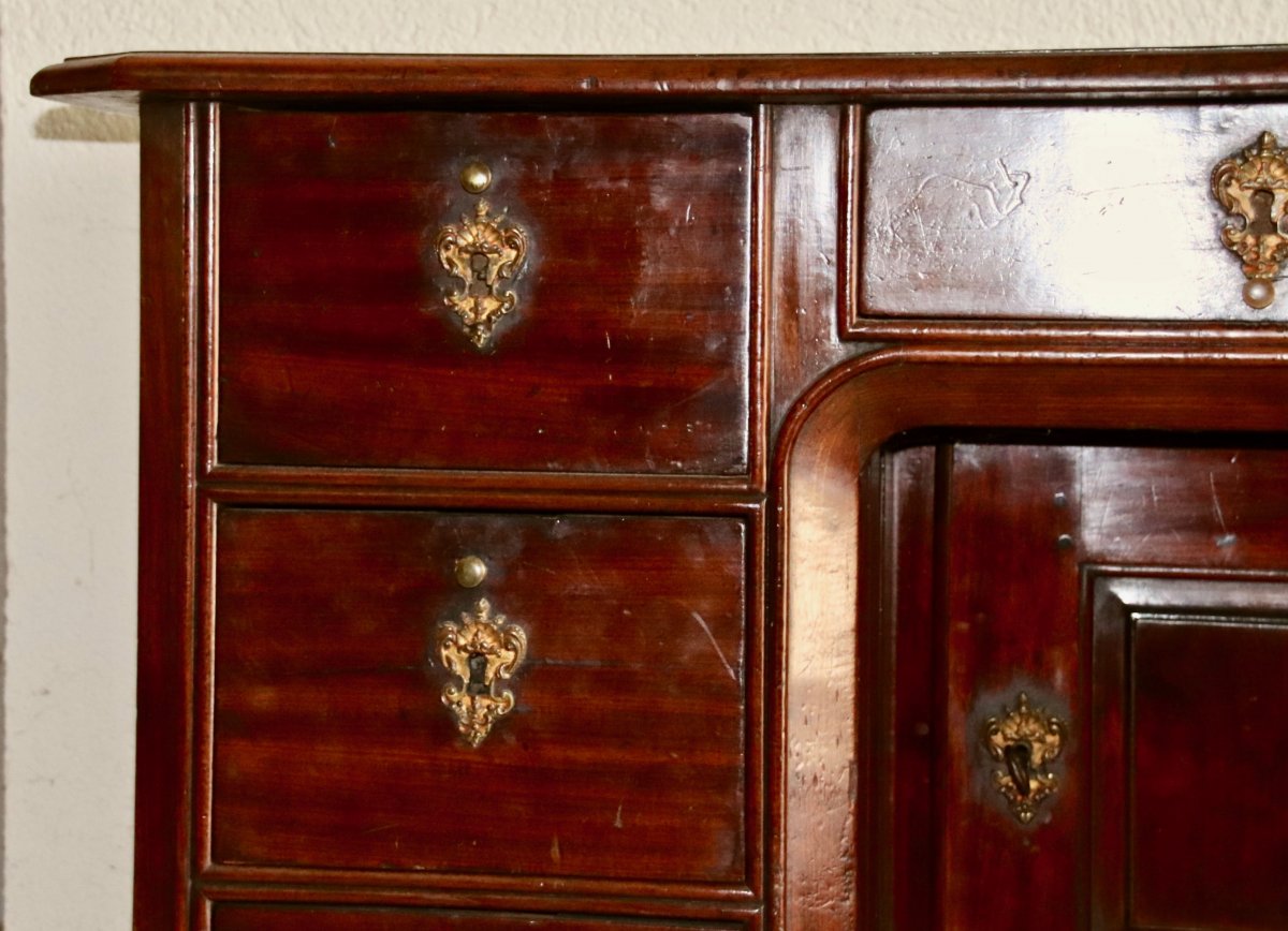 18th Century Mahogany Coffered Port Office-photo-6