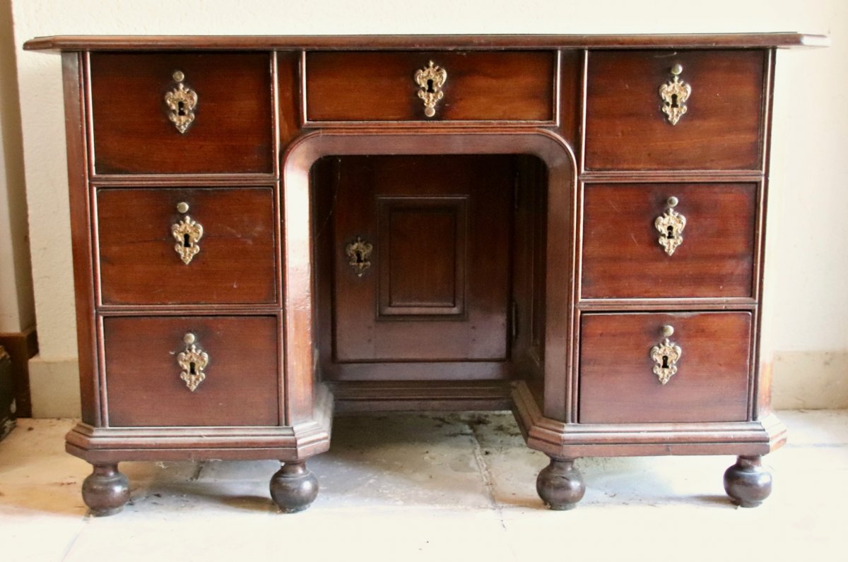 18th Century Mahogany Coffered Port Office