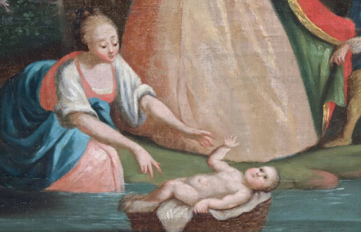 18th Century Painting Moses Saved From The Waters-photo-1