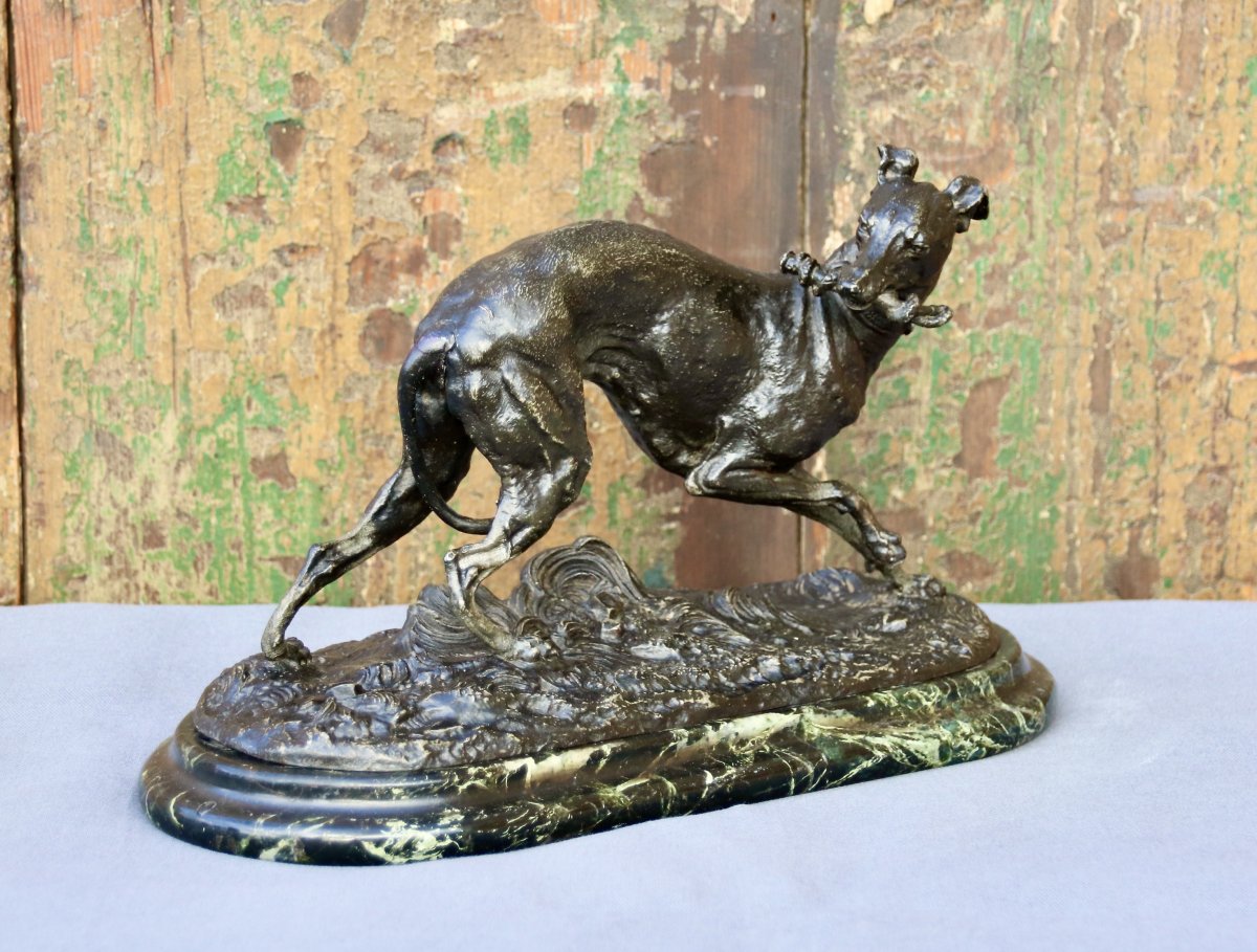 Nineteenth Doggy In Regulates Of Leads On Marble Base-photo-3