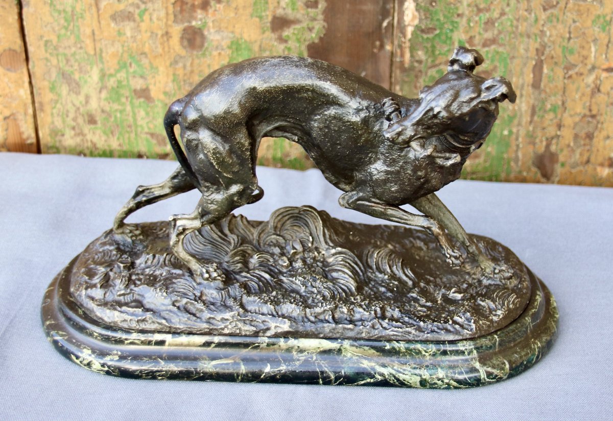 Nineteenth Doggy In Regulates Of Leads On Marble Base-photo-6