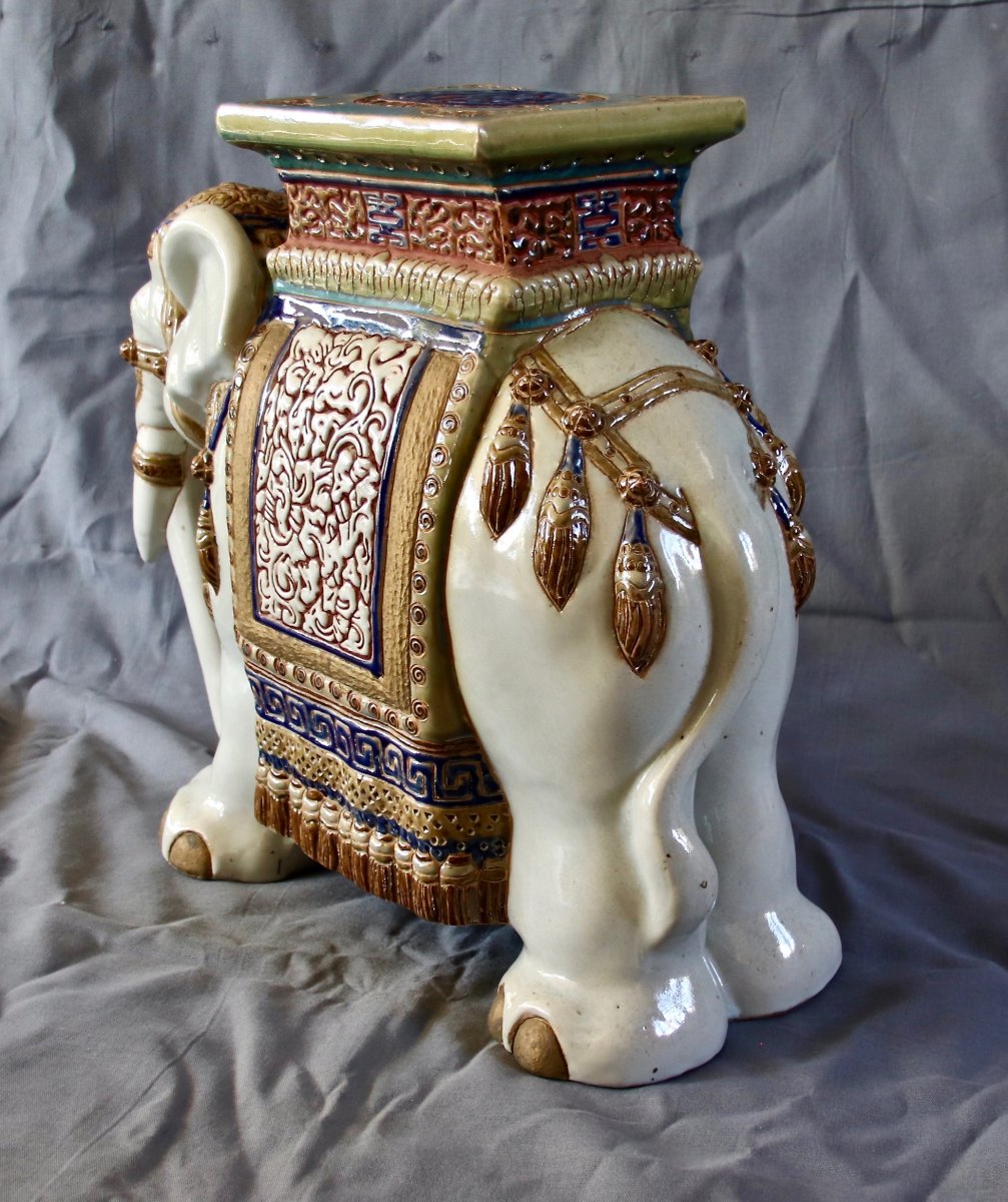 éléphant Tabouret En Céramique de Chine-photo-1