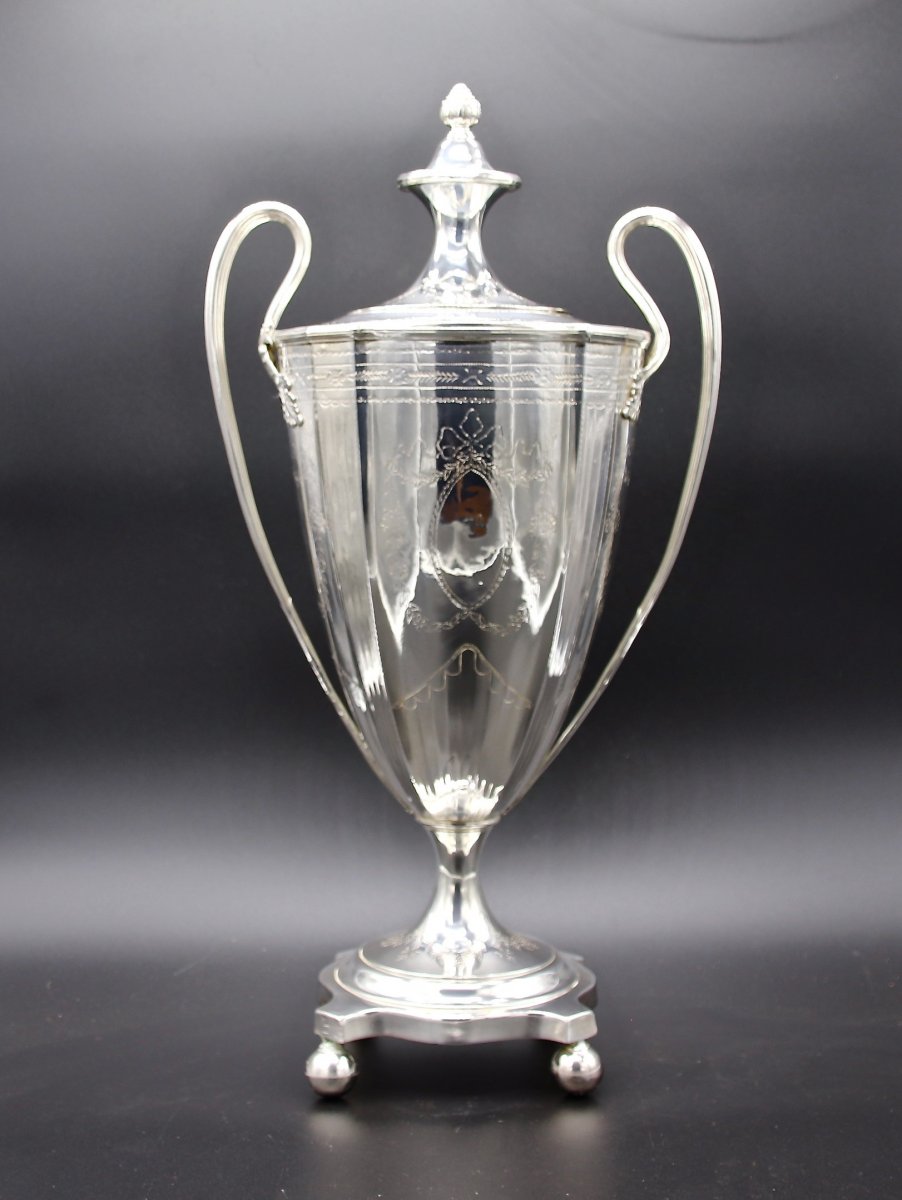 Large XIXth Cup In Silver Metal