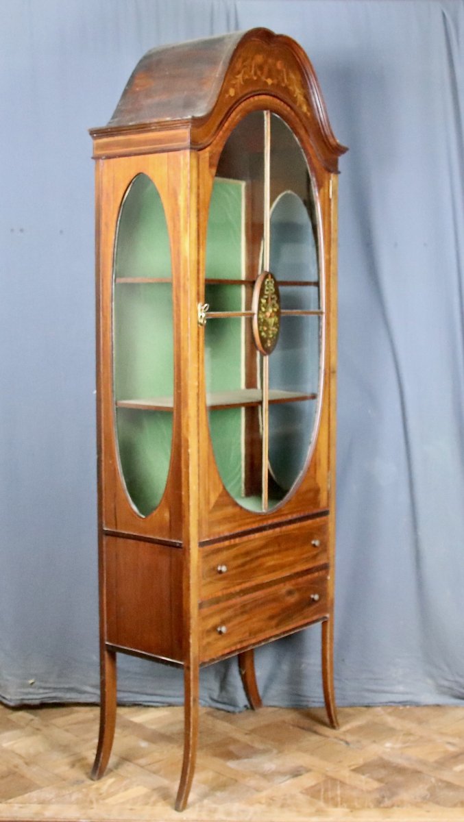 19th Century English Showcase In Mahogany-photo-1